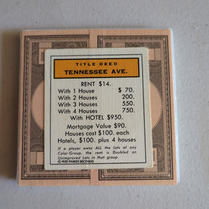 Tennessee Ave Monopoly Coaster