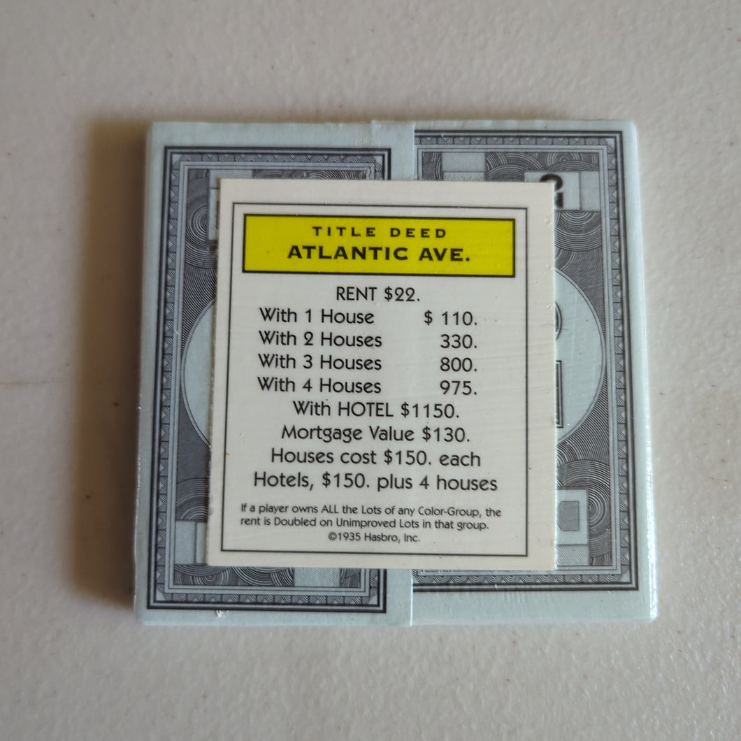 Atlantic Ave Monopoly Coaster