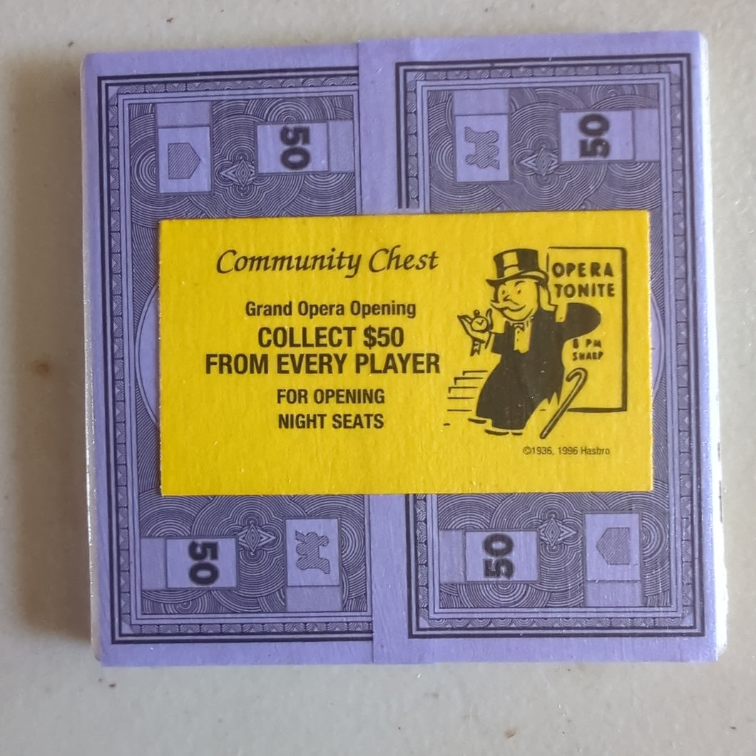 Collect $50 From Players Community Chest Monopoly Coaster