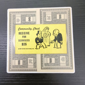 Receive Services Community Chest Monopoly Coaster