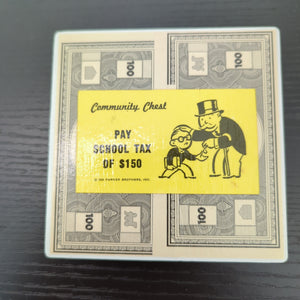 Pay School Tax Community Chest Monopoly Coaster