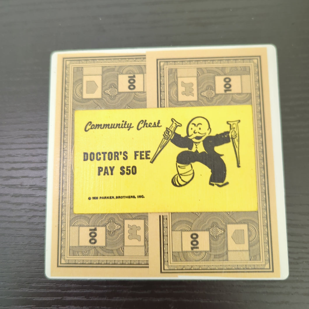 Doctor's Fee Community Chest Monopoly Coaster