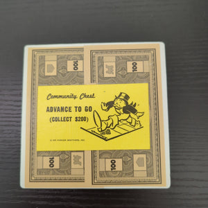 Advance Collect $200 Community Chest Monopoly Coaster
